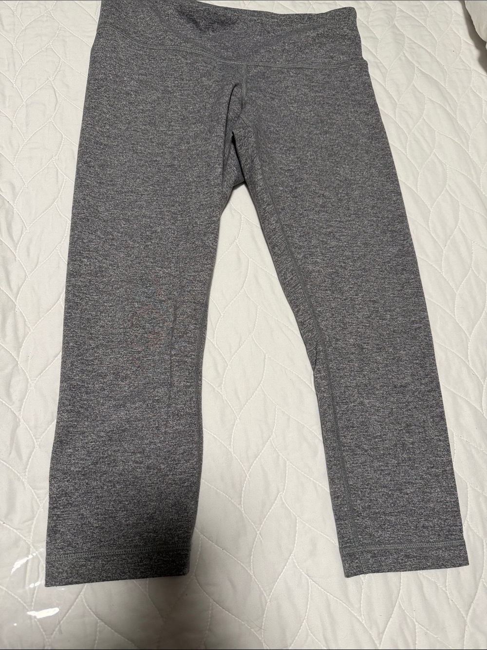 lululemon athletica Heather Gray Cropped Leggings